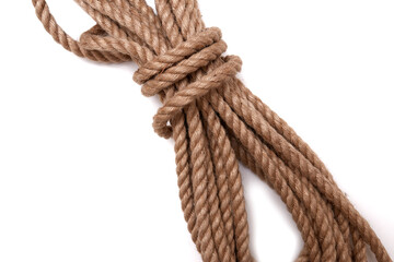 Jgute rope isolated on white background