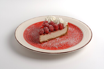 slice of cake on a plate 