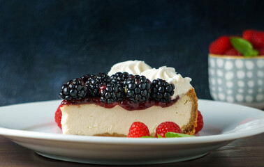 delicious piece of blackberry pie