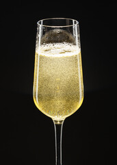 Sparkling champagne in a flute