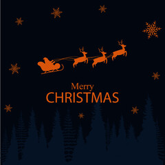 Merry Christmas vector with colorful background