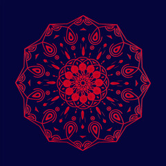 Circle Colorful Mandala Design Template