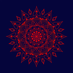 Elegant mandala template design with colorful color