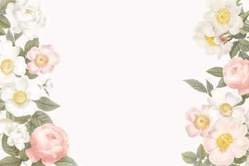 Blank elegant floral frame design