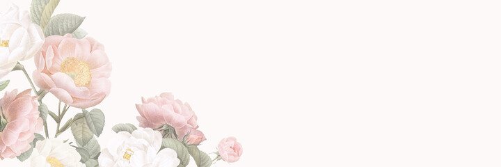 Blank elegant floral banner design