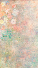 Peach floral wall textured background