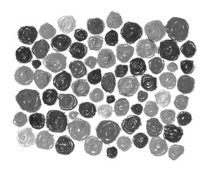 white gray monochrome gradient, crayons abstract retro for your design sketch freehand drawing doodle circles lines scandinavian style background grunge texture. Nursery decor trend of the season