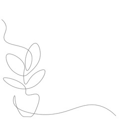 Plant in pot on table. Vector illustration
