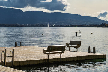 bancs sur l'eau