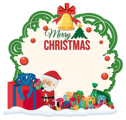 Isolated Merry Christmas banner