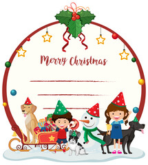 Blank Merry Christmas card template