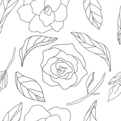 Seamless floral pattern . Vector illustration.