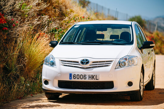 Toyota Auris Car On Spain Nature Landscape