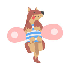 Cute Dog in Funny Costume, Funny Pet Animal Character Dressed in Festive Costume for Masquerade, Carnival, Party, Holiday Celebration Cartoon Style Vector Illustration