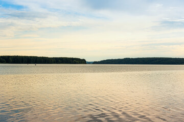 River Volga in the summer evening