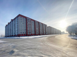 new building brick skyscraper for young families