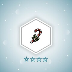     candy cane vector icon modern