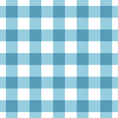 seamless plaid checkered gingham pattern background. blue white fabric texture. Abstract geometric template. Vintage picnic tablecloth.rustic kitchen print. Alternating squares endless backdrop.