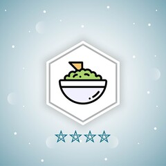     avocado vector icon modern