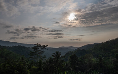 Forest view from the top near Yogyakarta Indonesia