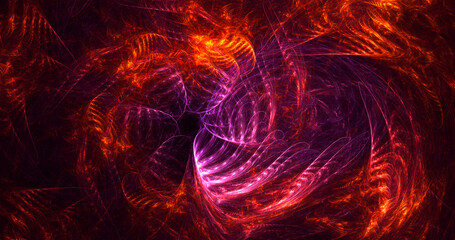 Obraz premium 3D rendering abstract multicolor fractal light background