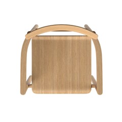 Chair with armrest isolated on white background. Post Chair By designer Cecilie Manz, 2019, Fredericia. 3D rendering.