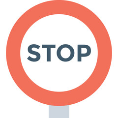 
Stop Sign Flat vector Icon 
