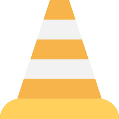 
Traffic Cone Flat vector Icon 
