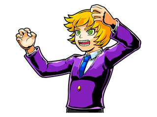 Clip art_02/20/2020 : 怒れる学生 C