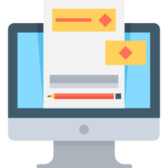 
Web Designing Flat Vector Icon 

