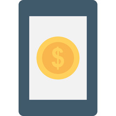
Mobile Banking Flat Vector Icon
