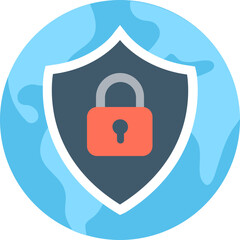 
Internet Security Flat Vector Icon
