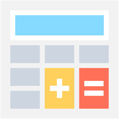 Obraz premium Calculator Flat Vector Icon 