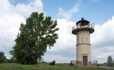 lighthouse in the park of the city of Omsk