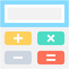 Fototapeta premium Calculator Flat Vector Icon 