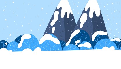 winter landscape illustration