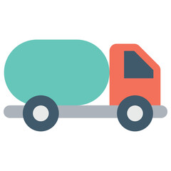 
Cargo Truck Flat Vector Icon
