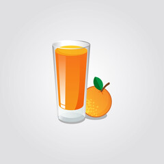 vector orange juice, illustration image.