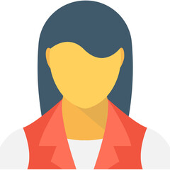 
Receptionist Flat Vector Icon
