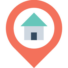 
Home Location Flat Vector Icon
