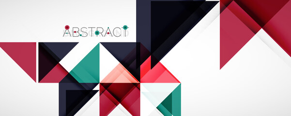 Set of vector triangle geometric backgrounds. Vector illustration for covers, banners, flyers and posters and other designs