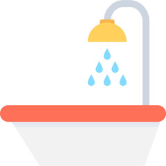 
Bathtub Flat Vector Icon
