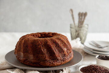 chocolate cake on a plate