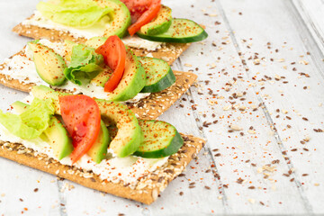 Sandwiches with avocado