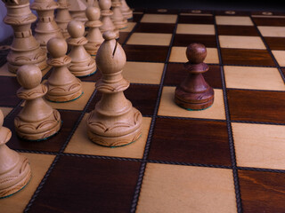 chess game concept for competition idea and strategy