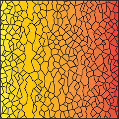Orange and yellow background. Crystal pattern wallpaper.