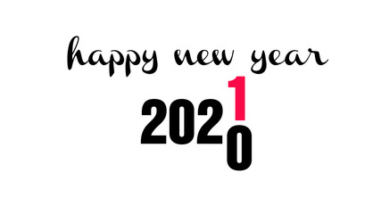 2021, Happy New 2021 Year. Holiday  llustration of  numbers 2021