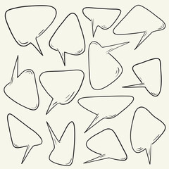 Set Hand drawn bubble illustration