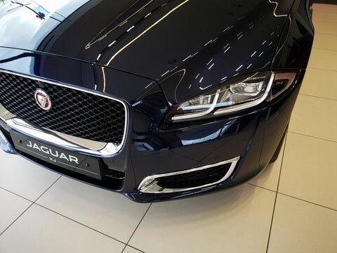 Cardiff, UK: July 20, 2019: The Jaguar XJ Is A Series Of Full-size Luxury Cars Produced By British Automobile Manufacturer Jaguar Cars.