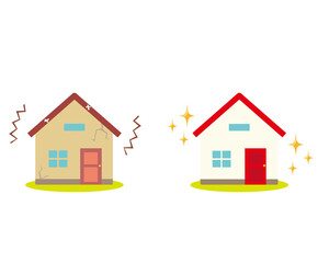 Illustration of a residence. House illustration. simple. Home insurance